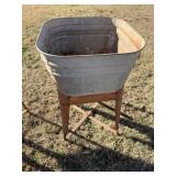 Single Wash Bason on Stand w/ Wheels