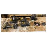 6 Chargers, 1 Drill w/ Battery no Charger