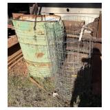 Wire Fencing, Barrel, Heavy Metal Pieces