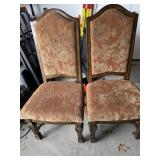 2 Custom Solid Oak Dining Chairs w/ Custom