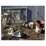 Windows, Rims, Cinder Blocks, Wire