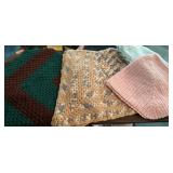 2 Afghans, 2 Baby Blankets
