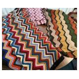 2 Afghan Blankets, 1 Afghan Runner