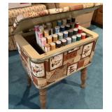 Hawkeye Sewing Box w/ Misc. Thread, Pins,