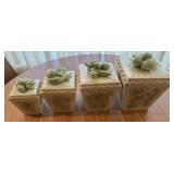 4 Ceramic Cannisters w/ Lids