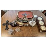 5+/- Figurines, Candlesticks, Trinket Box,