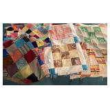 3 Patchwork Quilts, 1 Baby Size Quilt