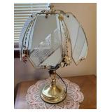 Vintage Glass Panel Touch Lamp