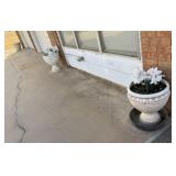 3 Flower Pots w/ Artificial Flowers,