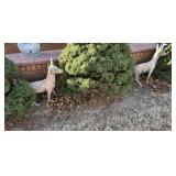 2 Concrete Garden Deer