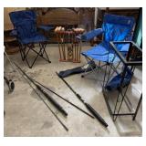 2 Folding Outdoor Chairs, Table Base,