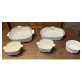 Corning Ware Casserole Dishes, 1 Snack Bowl