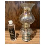 Iridescent Glass Oil Lamp, Lamp Oil