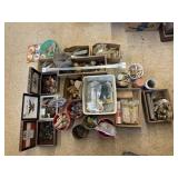 Vintage hinges, handles, misc. wood items and