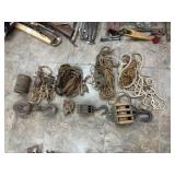 Block and tackle, pulleys