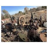 2 pump jack motors, bed rack, misc. scrap