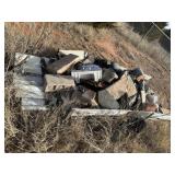 Small trailer and rock