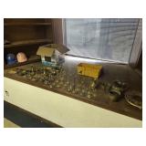 Brass colored decorations