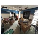 Show case, desks, dresser, decor, misc.