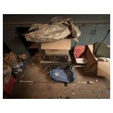 Tennis rackets, baseball supplies misc.