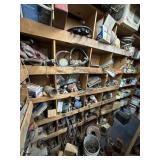 Contents of west wall shelves