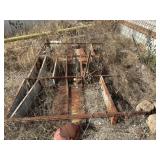 Tractor weights, shelves, misc scrap iron and