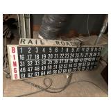 Light up bingo sign, rail road sign