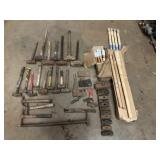 Hammers, hammer heads, handles, axe heads