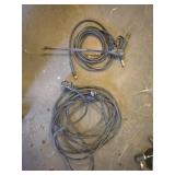 220 cord, power washer hose and wand