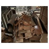 Peg board, shelf, Wood, lights, misc.