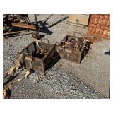 2 heavy metal crates & contents