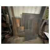 Expanded metal, sheet metal all thread, hinges,