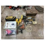 Corvette vacuum, spotlights, tool bag and box