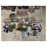 Pop bottle, Avon and other bottles, glass ware,