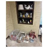 Figurines, glassware, misc.