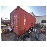 20ft shipping container w/ shelving