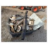 Scrap metal (in tub behind main building)