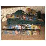 Sun shades, pool ladder, trampoline