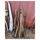 Lawn/hand tools, rock bar, hydrant