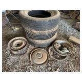 3 Bridgestone 255/70r18 tires, 5 lug wheels