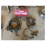 Jumper cables, air tank