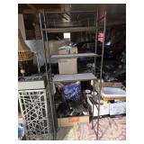 Metal frame shelving rack