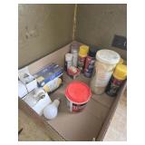 Miscellaneous light bulbs, zip ties, gap filler,