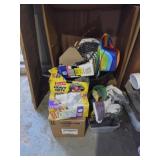 Misc. Trash bags, file stand, gloves