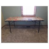 Folding table used for art projects