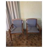 Wooden arm chairs ×2