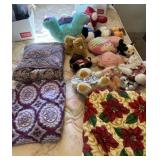Stuffed Animals, Decorative Pillow, 2 Throw