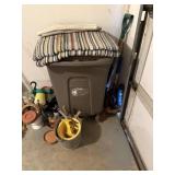 Storage Tote w/ Lid, Trashcan, Hand Garden Tools,