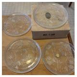 4 Tiara Exclusive Glass Plates