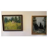 2 Framed Art Pieces, 1 Framed Wall Art, Mirror
